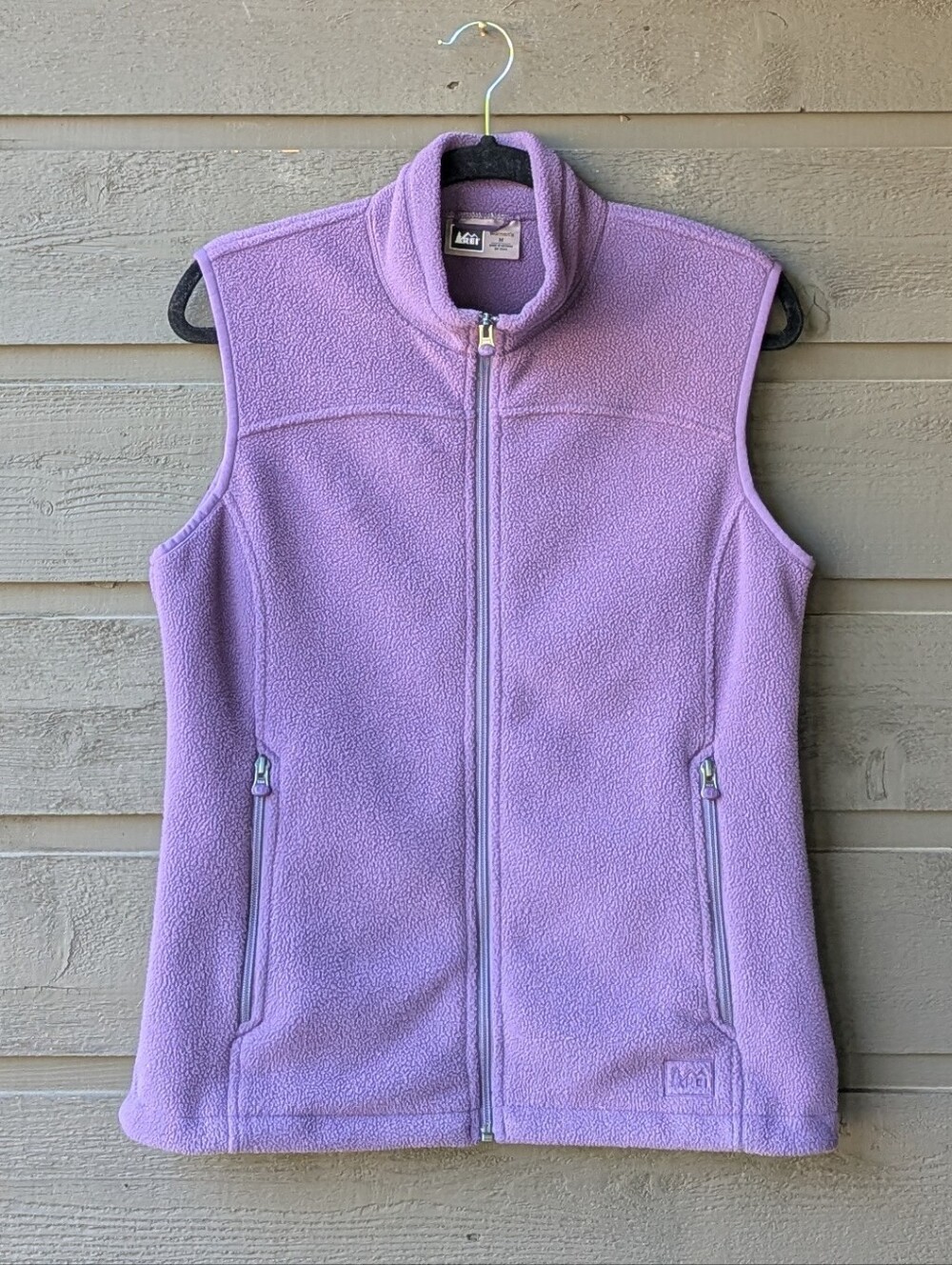 REI Purple Polartec Fleece Full Zip Vest Size Medium